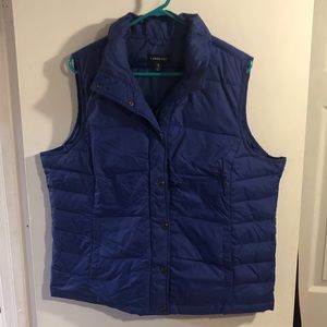 Lands’ End puffer vest, royal blue